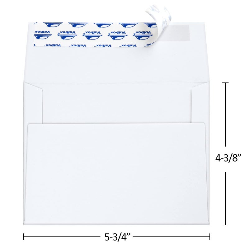 ValBox A2 Invitation Envelopes 100 Qty 4.375x5.75" White Envelopes Self Seal for Invitations, Photos, Wedding, Announcements, Thank you Notes, RSVP, Greeting Cards | 4-3/8 x 5-3/4 Inches(A2) - Image 2